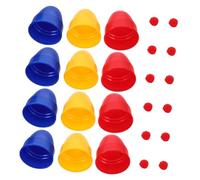 ERINGOGO 10 Sets Large Magician Cups and Balls Trick Kit for Teens Portable Trick Tool with Knitted Balls for Stage Performances Parties Family Entertainment