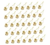 ERINGOGO 1000pcs Gold DIY Christmas Ornament Caps with String Plastic Replacement Tops for Ceramic Porcelain Glass Baubles Secure Hanging for Holiday Tree Decorations
