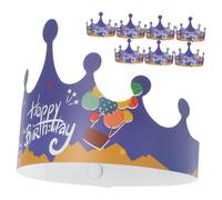 ERINGOGO 100pcs Birthday Party Crowns for Boys and Cartoon Style Birthday Hat Headdress Unisex Party Decoration Accessories for Fun Celebration
