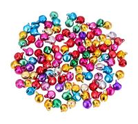 ERINGOGO 100Pcs Christmas Pet Bells Loose Beads Charms for Tree Decoration DIY Ornaments Shatterproof Matte Glitter Shiny Finish