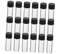 ERINGOGO 100pcs Clear Glass Vials with Screw Caps Compact Small Storage Jars for Essential Oils Perfume Cosmetics Refillable Tiny Sample Containers for Travel and Lab Use