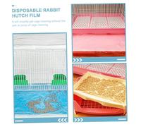 ERINGOGO 100Pcs Disposable Rabbit Cage Liner Film Smooth PE Material Large Practical Puppy Cage Film for Guinea Pig Hutch Flooring and Small Pet Bedding Supplies