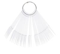 ERINGOGO 100PCS Fan-Shaped Nail Display Tips with 202 and 204 Oval Ballet Pointed Nail Sample Sticks for Art Polish and Gel Color Practice