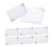 ERINGOGO 100pcs Floral Table Tent Cards for Weddings Shower Place Cards Blank Seating Name Tags for Dinner Party Banquet Table Seating Plan with Smooth Surface Paper Material