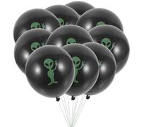 ERINGOGO 100Pcs Green Extraterrestrial Latex Balloons Party Decorations Set for Birthday, Inflatable Balloon Props for Space Theme, Shower and Halloween Party Supplies