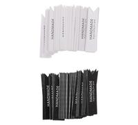 ERINGOGO 100Pcs Handmade Candle Hanging Paper Tags Black and White DIY Greeting and Blessing Labels for Crafts Home Bakery Jewelry Decoration