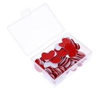 ERINGOGO 100Pcs Heart Shaped Plastic Counting Chips for Two Color Red and White Math Learning Counters Lightweight Colored Tokens for Educational Games and Recognition Suitable for