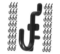 ERINGOGO 100pcs Heavy Duty J Hooks for Pegboard Black Wall Pegs for Hanging Tools and Jewelry Display Rack Multipurpose Garage and Workshop Storage Space Saving Design Compatible with