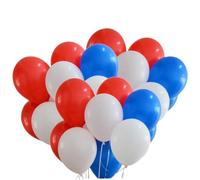 ERINGOGO 100pcs Latex Giant Balloons Red White Blue Mixed Balloons for Christmas Birthday Wedding