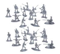 ERINGOGO 100pcs Military Model Soldier Model Miniature Soldiers Mini Figures Figurines Mini Figurines Figures Action Miniature Plastic Silver