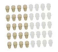 ERINGOGO 100pcs Mini Plastic Skull Props Halloween Festival Decoration Lightweight Realistic Ornaments for Party and Haunted House Decor