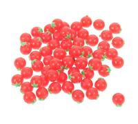 ERINGOGO 100pcs Mini Realistic Cherry Tomato Models for Dollhouse Decoration Artificial Tiny Faux Vegetable Figurines Vibrant Plastic Miniature Fruit for Creative Pretend Play and