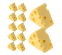 ERINGOGO 100pcs Mini Resin Cheese Decorations DIY Crafts Accessories for Phone Cases Hairpins Headbands Yellow Artificial Cheese Ornaments for Creative Crafting and Unique Gifts