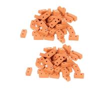 ERINGOGO 100pcs Miniature Brick Blocks for Model Building Realistic Red Wall Bricks with Educational DIY Architectural Accessories for Dollhouse Landscaping and Miniature City Projects