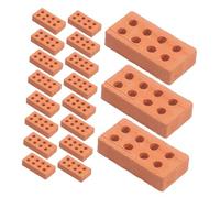ERINGOGO 100pcs Miniature Bricks for DIY Model Building Pottery Micro Landscaping Decor Safe Craft Blocks for Sand Tables Architecture Displays and School Projects