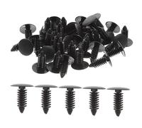 ERINGOGO 100pcs Nylon Push Rivets Automotive Pin Assortment Car Repair Clips for Interior Fastening and Stabilization Black Retainer Pins for Vehicle Trim