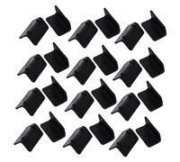 ERINGOGO 100pcs Plastic Corner Protectors Black Stackable Cargo Protectors for Ratchet Straps Thickened L-shaped Packaging Edge to Safeguard Cargo during Transport