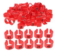 ERINGOGO 100Pcs Poultry Leg Bands for Pigeon Identification Durable Foot Rings for Breeding Training and Managing Chickens Ducks and Birds Coded Markers for Distinguishing Breeds
