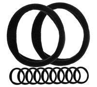 ERINGOGO 100pcs Seamless Elastic Hair Ties for Women High-elastic Black Hair Bands Ponytail Holders No Damage Stretch Accessories for Medium to Thick