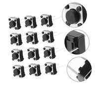 ERINGOGO 100pcs Tactile Momentary Push Button Switches for Pcb Micro Electronic Components with Light Touch Control Reliable Two Pin Design for Versatile Device Use