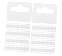 ERINGOGO 100pcs Transparent Self-Adhesive Folding Hanging Tabs PVC Hooks for Retail Display Strong Sticky Tabs for Wall Hanging Clear Sticker Hooks for Item Presentation in Store Office