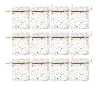 ERINGOGO 100pcs White Mesh Jewelry Bags with Drawstring Closure Elegant Cloth Tiny Bags that Securely Keep Small Items Closed and Handmade Soap Packaging