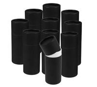 ERINGOGO 10Pcs 30Ml Black Essential Oil Bottle Paper Cylinder Boxes, Multi-Function Thickened Paper Storage Canisters for Home, Kitchen, and Tea Packaging
