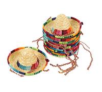ERINGOGO 10pcs Adjustable Mini Mexican Hats for Pets Stylish Accessories for Dogs and Cats Fun Fiesta Costume Decoration