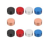 ERINGOGO 10pcs Aluminum Guitar Pedal Topper Multi-Color Set with Red Black Silver Gold Blue Barefoot Footswitch Button Caps for Guitar Effects Pedal Accessories