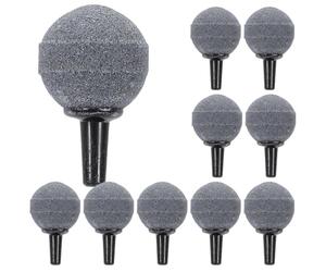 ERINGOGO 10pcs Aquarium Air Stones for Fish Tank and Pond, Sandstone Material round Bubble Release, Easy to Use and Circulates Nutrients, Suitable for Aquarium Filtration