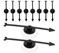 ERINGOGO 10pcs Black Suction Cup Arrows for DIY Board Games Rotating Turntable Accessories for Parties Educational Tools Carnivals Trade Shows and Classroom Use