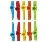 ERINGOGO 10pcs Boys and Girls Plastic Kazoos Set Colorful Portable Kazoo Musical Instruments for Children’s Education and Party Favors Lightweight Accompaniment for Guitar and Music Play Random Color