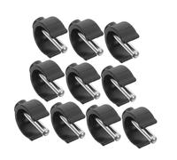 ERINGOGO 10pcs C-Shape Crutch Clamp Buckle Universal Walker Cane Holder Clips for Walking Sticks Replacement Accessories for Elderly and Disabled