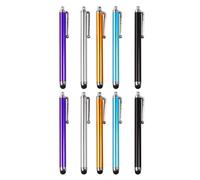 ERINGOGO 10pcs Capacitive Stylus Pens for Touchscreen Tablets and Phones High Sensitivity Precision Tablet Pen Smooth Writing Experience Multi Color Metal Design No Charging Required