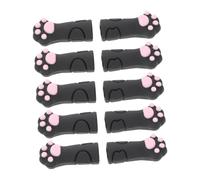 ERINGOGO 10pcs Cat Paw Silicone Cuticle Scissors Covers Protective Sleeves for Nail Nippers Tweezers Manicure Pedicure Tool Caps Safe Barrier Easy Clean