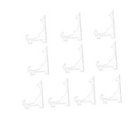 ERINGOGO 10pcs Clear Acrylic Mini Easel Stands for Coin Badge Display Transparent Triangle Holders for Collectibles Medals Photos Table Cards Foldable Display Racks for Home and Trade Show