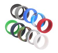 ERINGOGO 10Pcs Colored Silicone Rings Wear Resistant Scratch Finger Ring Protective Covers for Outdoor Sports Men and Women Ergonomic Breathable Flexible Design