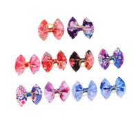 ERINGOGO 10pcs Elastic Pet Bowknot Hairbands Multi Color Soft Dog Hair Bows for Grooming and Hairstyling Comfortable Accessories for Cats and Dogs