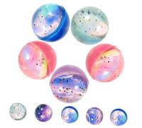 ERINGOGO 10Pcs Elastic Star Bouncy Balls Stress Relief Sensory Lightweight High Elasticity Bright Colors for Early Education and Autism Support Random Color