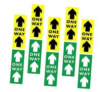 ERINGOGO 10pcs Floor Warning Stickers Self Adhesive Safety Decals Social Distance Markers for Supermarkets Shops Restaurants Commercial Use