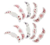 ERINGOGO 10pcs Freckle Face Tattoo Stickers Easy Apply Halloween Horror Makeup Decals for Cosplay Party Daily Use Skin Safe Water Transfer