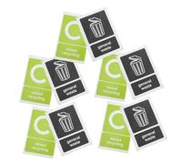 ERINGOGO 10pcs Garbage Can Marker Stickers with Recycling Symbols Self Adhesive Trash Bin Labels for Waste Classification and Outdoor Use Easy Application for Proper Sorting
