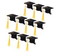 ERINGOGO 10pcs Graduation Hat Hair Clips Mini Doctoral Cap Accessories with Tassel for Graduation Parties Theme Events and Ceremonies Versatile Hairpins to Enhance