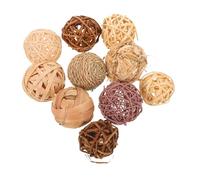 ERINGOGO 10pcs Handwoven Rattan Decorative Balls Natural Faux Willow Vine Spheres Vintage Style Vase Fillers for Wedding Party Centerpiece Bowls Home Decor