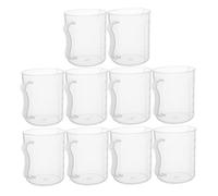 ERINGOGO 10pcs Large Capacity Plastic Graduated Measuring Jugs with Clear Scale and Pour Spout Transparent Reusable Mixing Cups for Accurate Liquid Measurement in Kitchen and DIY Projects