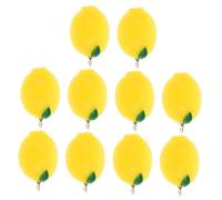 ERINGOGO 10pcs Lemon Charms: Cute Lemons Pendant Fruit Charms Food Dangle Pendants For Jewelry Making DIY Crafts Necklace Bracelet Earring Crafting Women Adult
