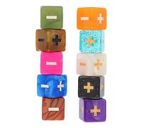 ERINGOGO 10Pcs Math Computing Sign Dice Educational for Hand Eye Coordination Math Game Teaching Aid with Comfortable Grip and Compact for Fun Learning Random Color