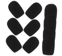 ERINGOGO 10pcs Microphone Cover Sponge Replacement Windscreen 55×38×16mm Foam Mic Accessory for Headset and Stage Use, Reusable Protective Mic Wind Muff