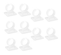 ERINGOGO 10pcs Microphone Stand Cable Clips Square Microphone Holder Desk Mic Clip Home Use Bracket Robust Plastic Wall Mounted
