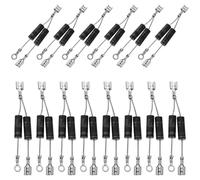 ERINGOGO 10pcs Microwave Oven Universal Diode Replacement High Voltage Diodes for Microwave Oven Repair Efficient Performance Anti-Interference Abs and Aluminum Alloy Material Black